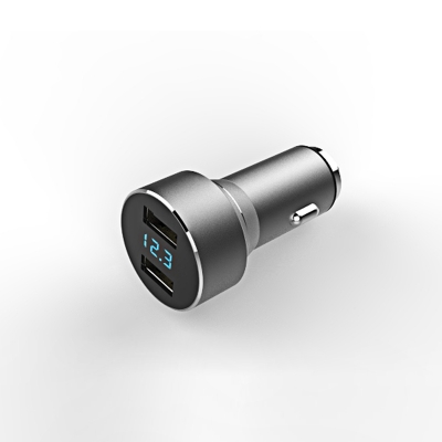 3.4A LCD Dual USB Car Charger